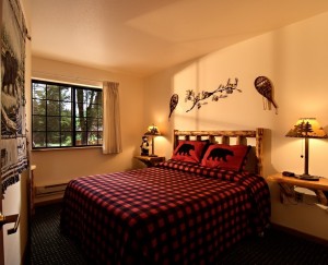 The Lumberjack Suite at Meadowbrook Resort & DellsPackages.com in Wisconsin Dells