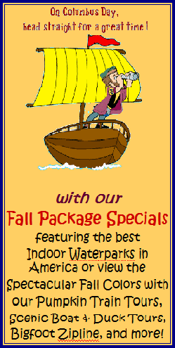 Columbus Day Specials - Stay at Meadowbrook Resort in Wisconsin Dells
